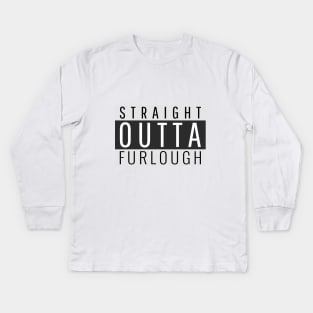 Straight outta Furlough v1 Kids Long Sleeve T-Shirt
